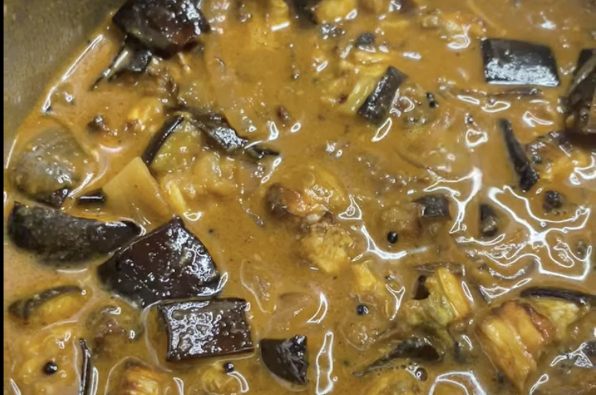 Jaffna Style Fried Eggplant Kari /பொரிச்ச கத்திக்காய் குழம்பு